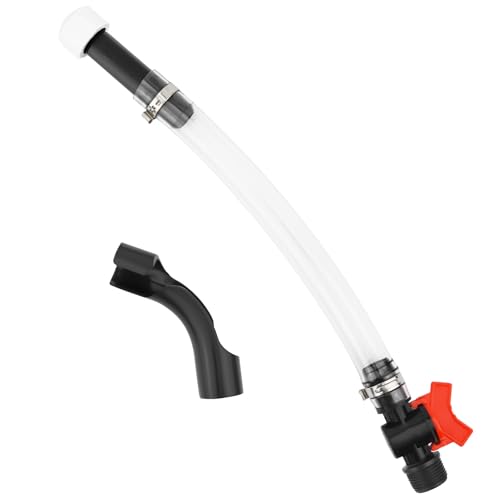 Racing Fuel Jug Hose with Ball Valve Shut off & Bender 15 Inch Fuel Filler Hose Spout Replacement for 5/5.5 Gallon Vp Lc2 Scribner Jegs Gas Cans & Racing Fuel Jugs Upgrade Racing Fuel Hose