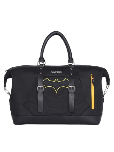 Image of Fur Jaden Batman 40L Canvas Weekender Travel Duffle Cabin Bag with Detachable Shoulder Strap