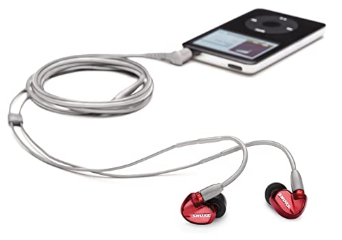 Shure Se535Ltd Professional Wired Sound Isolating Earbuds, High Definition Sound + Natural Bass, Three Drivers, Secure In-Ear Fit, Detachable Cable, Durable Quality - Red #TOP4