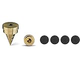 Oehlbach Spike S 2000 - Hochwertiges Spike-Set aus Vollmetal mit Unterlegscheibe - Perfekt für kleine & große Lautsprecher - 4 Stück - Schwarz & Shock Absorber (8 Stück), elastisch schwarz (55038)