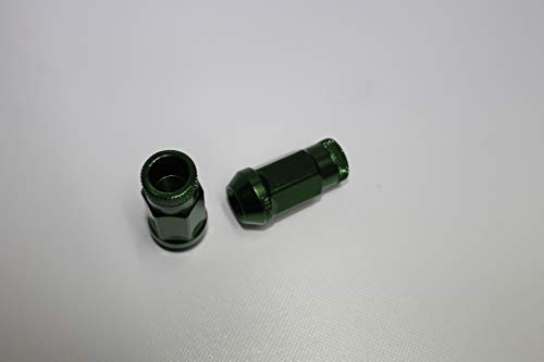 Tuercas M12 x 1,5 Japón Racing de acero forjado verde para evitar vibraciones en llanta 4