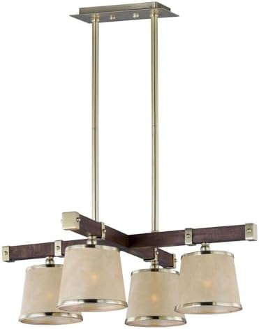 Maxim Maritime-Four Light Pendant-29.25 Inches Wide by 10 inches high-Antique Pecan/Satin Brass Finish