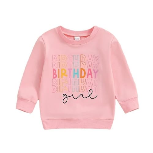 Moletom com capuz infantil com estampa de carta de aniversário, gola redonda, manga comprida, camise