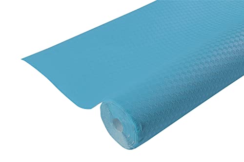 Pro Nappe - Réf R802039I - Nappe jetable en papier gaufré - Gaufrage unique, esthétique et profond - Rouleau de 20 M de long et 1,18 M de large - Couleur bleu turquoise - Fabriqué en France