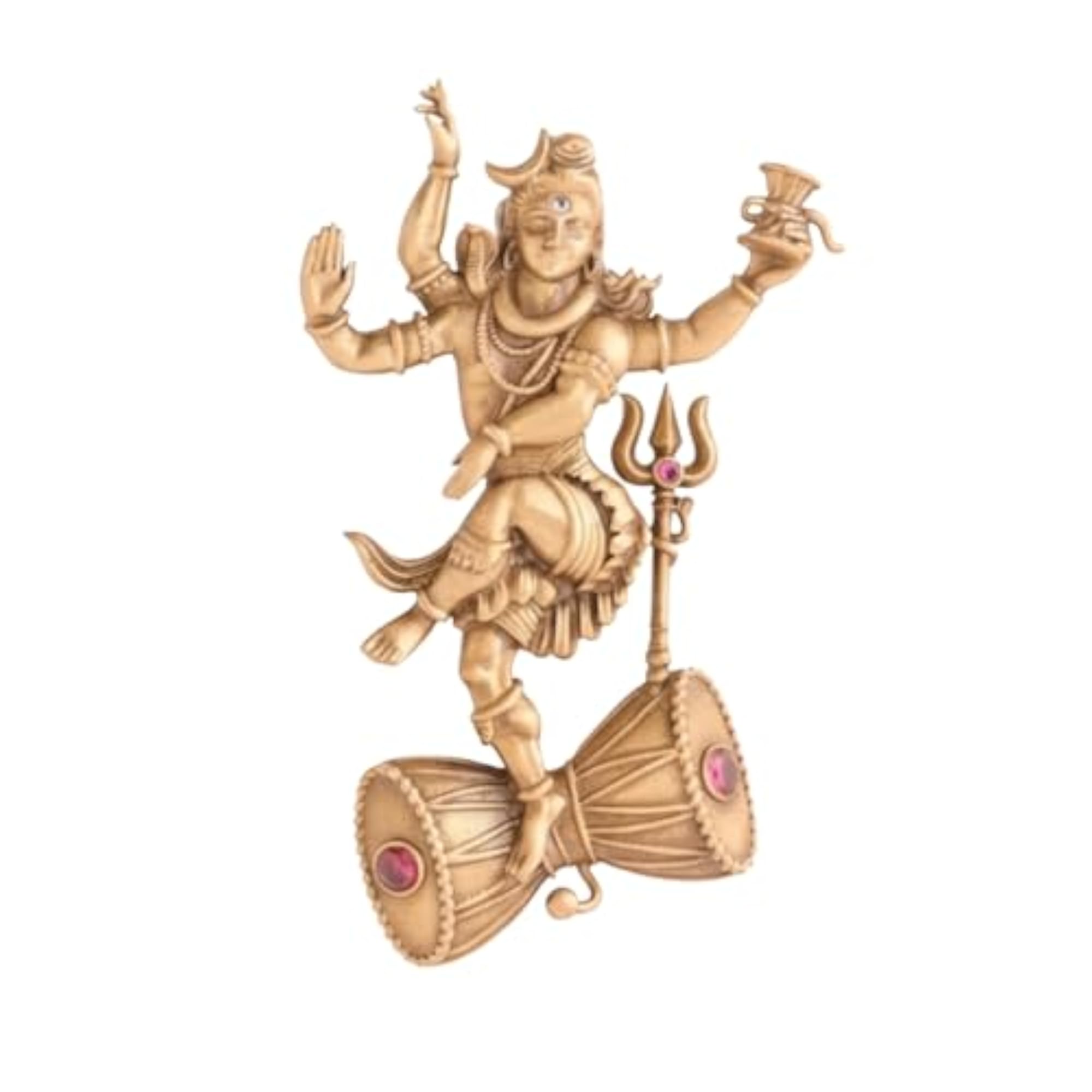 Nataraja Cosmic Dance Brooch, Antique Gold Design