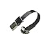 Short FFC Micro USB FPV Flat Slim Thin Ribbon FPC Cable Micro USB 90 degree to standard USB A for sync and charging Black(10CM)