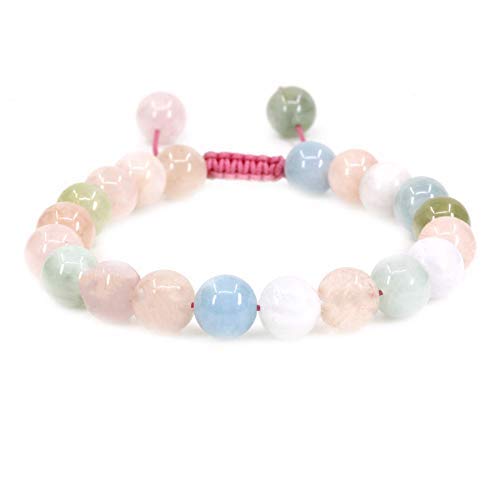 Bracciale di perle di diaspro rosso naturale Macrame Braccialetto regolabile Pietra preziosa curativa Cristallo Macrame Braccialetti Guarigione Energia Yoga Regalo per lui - Italia