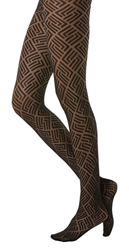 Gi&Gi Medias de fantasía elegante para mujer 40Den Extra Comfort Buena Quanlidad Made in Italy N.1585, Negro , S/M Cover
