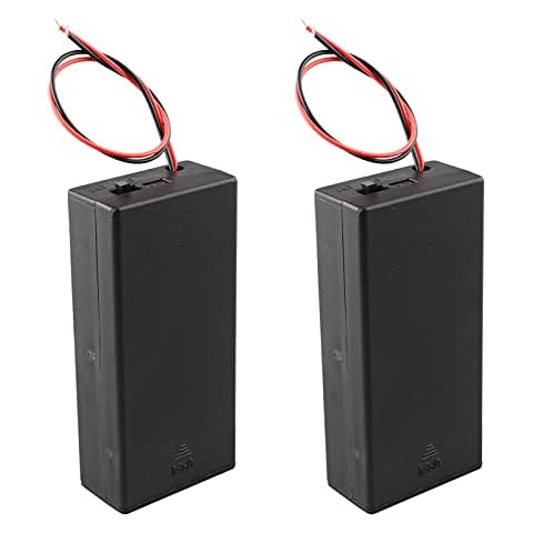HALJIA 2PCS 18650 Battery Holder with Cover Cover