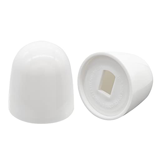 Biaungdo 2 Sets Universal Tall Toilet Bolt Caps, White Plastic Toilet Floor Caps With Washers Round Push-On Bottom Toilet Bowl Bolt Caps Covers For Home, Office(2 Sets, 37Mm Height) #TOP28