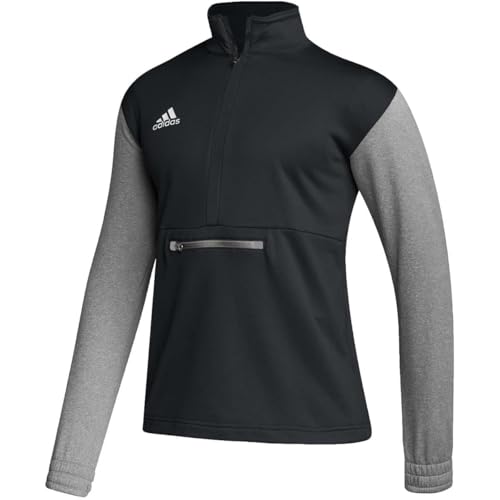 Pull zippé 1/4 adidas Team Issue homme noir sweat sport taille L