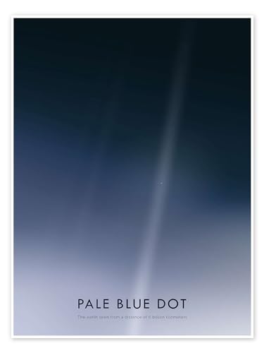 Pale Blue Dot Poster av NASA 50 x 70 cm Blå Tavlor Väggdekoration