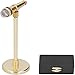 Hapivida Microphone Miniature de 8 cm Mini Instrument de Musique Microphone sur Pied en Or avec modèle d'instrument de boîte pour la décoration de la Maison