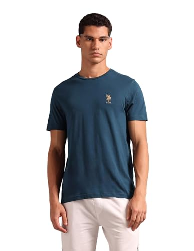 Image of U.S. Polo ASSN. Mens Crew Neck Embroidered Logo I633 Lounge T-Shirt - Pack of 1