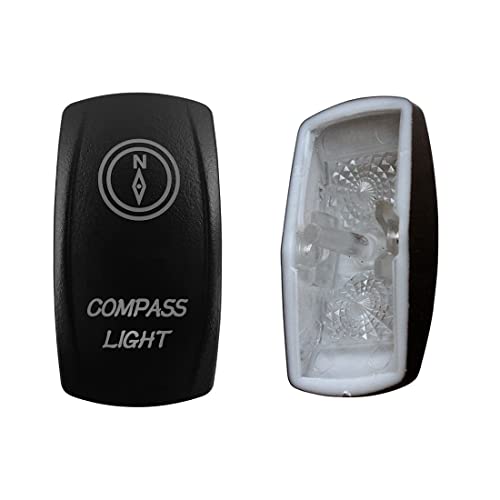 Image of Laser Etched Backlit Switch Cover Cap for Car Boat Dashboard Rocker Switch (Compass Lights)