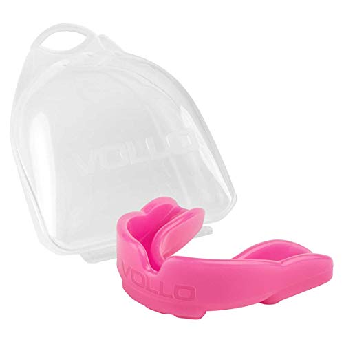 Protetor Bucal com Estojo, Vollo Sports, Rosa