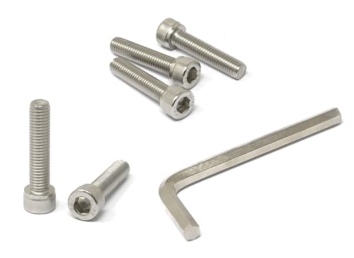 Image of iexcell 5 Pcs M10 x 45mm Thread Pitch 1.5 mm Stainless Steel 304 Hex Socket Head Cap Screws Bolts Kit