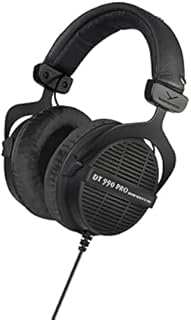 beyerdynamic Dt 990 Pro Over-Ear Studio Monitor Headphones - Open-Back Stereo Construction, Wired (80 Ohm, Black (Limited Edition))