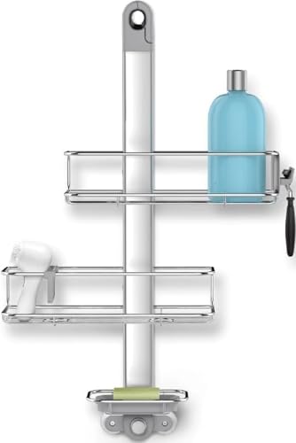 simplehuman Adjustable Shower Caddy, Stainless Steel and Anodized Aluminum