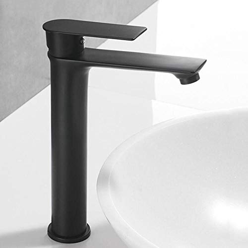 Mitigeur de lavabo en laiton noir surélevé pour résoudre le manque de place de vasque