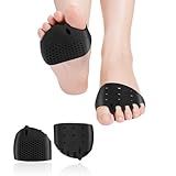 Almohadillas metatarsianas, separadores de dedos de gel, cojín corrector de juanetes, espaciadores de dedos, cojines de bola de pie, suaves y transpirables, ideales para neuroma Morton, ampollas, pies
