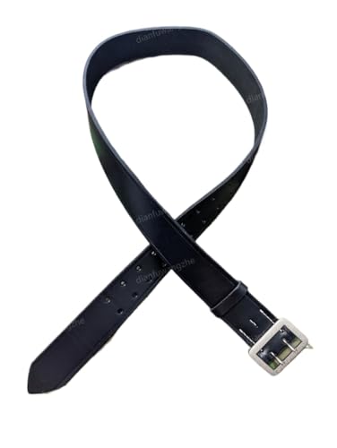 Reproductions WWII GERMAN VINTAGE OFFICER DOUBLE CLAW BLACK LEATHER BELT LENGTH 50INCH Waist hole size: 36-46