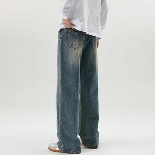 Baggy Jeans for Men Y2k Skater Casual Straight Leg Jeans Loose Fit 90s Hip Hop Vintage Denim Pants Streetwear2
