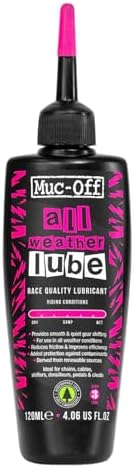 Muc-Off All-Weather Chain Lube, 120 ml Biodegradable Bicycle Chain Lubricant - Formulated for All Conditions - Suitable for All Types of Bikes