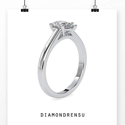 Diamondrensu 925 sterling zilveren peer moissanite solitaire verlovingsring 0,53 CT peer geslepen trouwring voor vrouwen… - Image 4