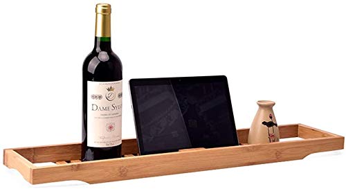 Bathtub Rack Bamboo Over Bath Rack Bathroom Storage Stand Tray Smartphone Holder, Frame For Tablet,Placement Of Wine Bathroom Trays (Color : Brown, Size : 70cm x 14.6cm) Bathroom bathtub accessories,