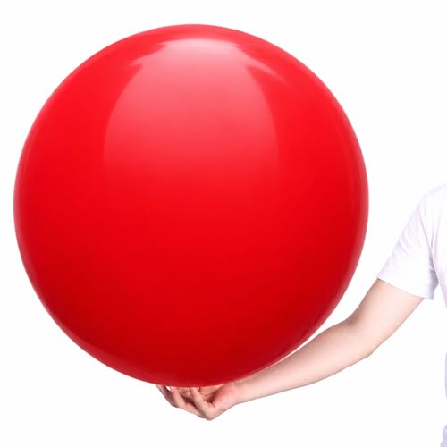Image of Large Red Balloons 36 inches 4 Pack Giant Jumbo Red Latex Party balloon