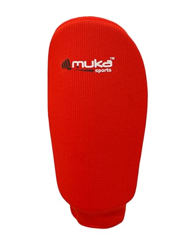 Muka Sports Classic Forearm Elasticated Guard for Men & Women Adult Sparring Pads Arm Protection Sleeves Pair (Red, S/M)
