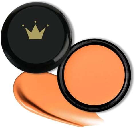 Kaely Pot Concealer Full Coverage, Under Eye Brightener Color Correcting Concealer for Dark Circles, Waterproof Foundation Face Makeup, Eye Ring Corrector de ojeras, 12 Orange