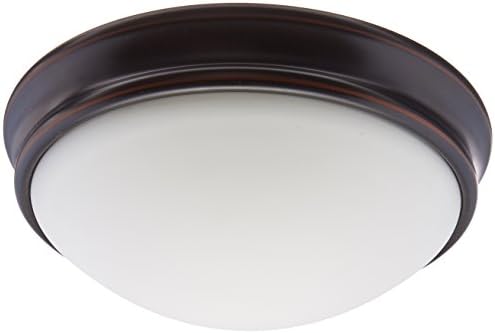 Atom - 1-Light 11" Flush Mount - Oil Rubbed Bronze Finish - Opal Glass Shade
