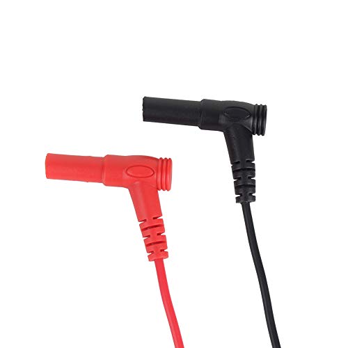 Image of 1 Pair Multimeter Test Leads with Banana Plug to Test Hook Clip Probe Cable for Multimeter Measurement 4mm Banana Plug Diameter 60mm Test Hook Size 1M Length