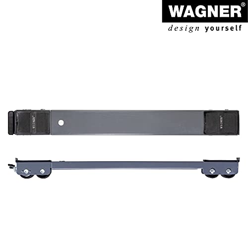 WAGNER 1 Stück Transportroller Transporthilfe I Schiene Industriestahl 44-70 cm, Tragkraft 500 kg I Möbelroller ausziehbar für Umzüge I Lastenroller Flexible Anwendung für Möbel und Küchen Großgeräte