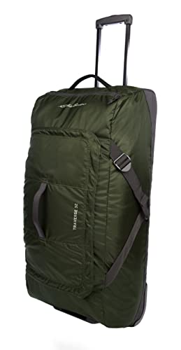 Eddie Bauer Traverse Luggage | Roller Wheels | Telescoping Handle | Travel | Vacation | Ripstop Nylon - Dark Loden, 31