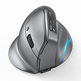 Fesjoy F-26C Wiederaufladbare Dual-Mode-Funkmaus mit Display und leisem 2,4-GHz-BT-Grau