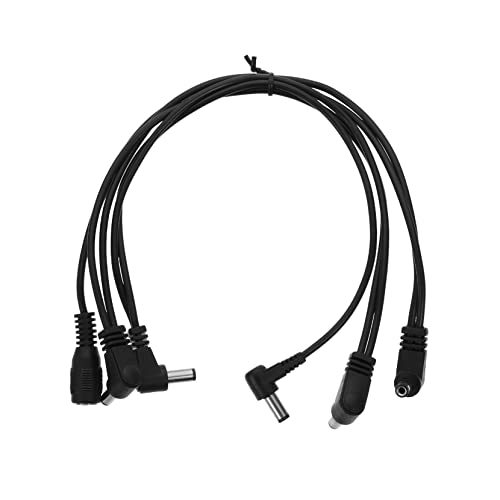 Kisangel 1Pieza Cable de Alimentación para Efectores de Guitarra Negro Suministro de Energía para Pedales y Accesorios