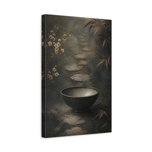 Toile zen nature pour réchauffer un mur blanc vide de salon