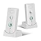 2 Wege Gegensprechanlage Funk 1000M, Upgraded One-Touch Calling Smart Voice Intercom 2 Way Voice Intercom Sprechanlage, Drahtlose Gegensprechanlage für Büro, Zuhause (weiß)
