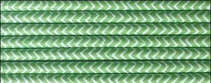 Paper Straws 8" - Pack of 50 Lime Chevron by Retro Sally