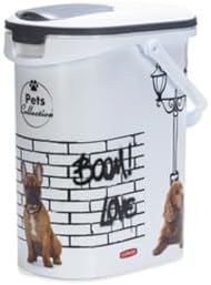 Curver Contenedor de comida para mascotas 4Kg/10L, Sellado de gom...