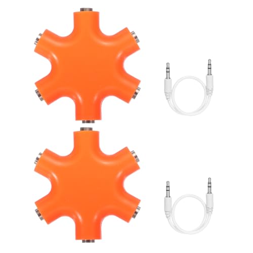Adaptador divisor de conector de audio estéreo 3.5mm de 5 puertos MECCANIXITY