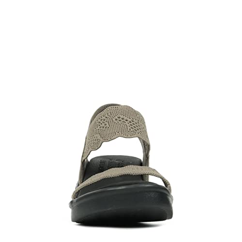 Skechers Women's RUMBLE ON - NEW CRUSH Dark Taupe Sandal, 11