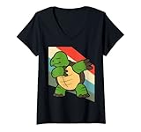 Photo Gallery donna tartaruga animali dabbing dab ballare maglietta con collo a v Photo Gallery donna tartaruga animali dabbing dab ballare maglietta con collo a v
