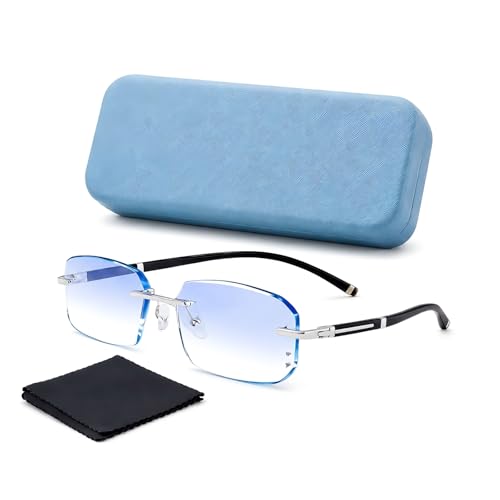 CVUIPS Clarity Blue Glasses Self Adjusting Reading Glasses Blue Light Blocking Glasses for Men Women Case & Cloth Included 1pcs