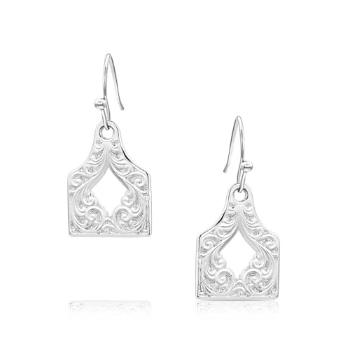 Montana Silversmiths Made in the USA Western Lifestyle Women's Earrings (Out West Cow Tag)