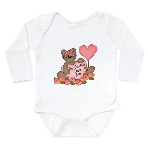 Cafepress 06545487408B694 Cousins Love Me Bear Body Suit Unisex Long Sleeve Infant Bodysuit Infant Romper Cloud White cover