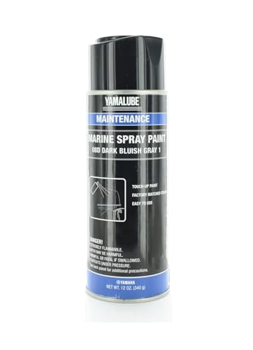 Yamaha Original OEM Yamalube ACC-MRNPA-IT-8D Marine Spray Paint Yamalube OEM Dark Bluish Grey (1) 12 oz Spray Cans
